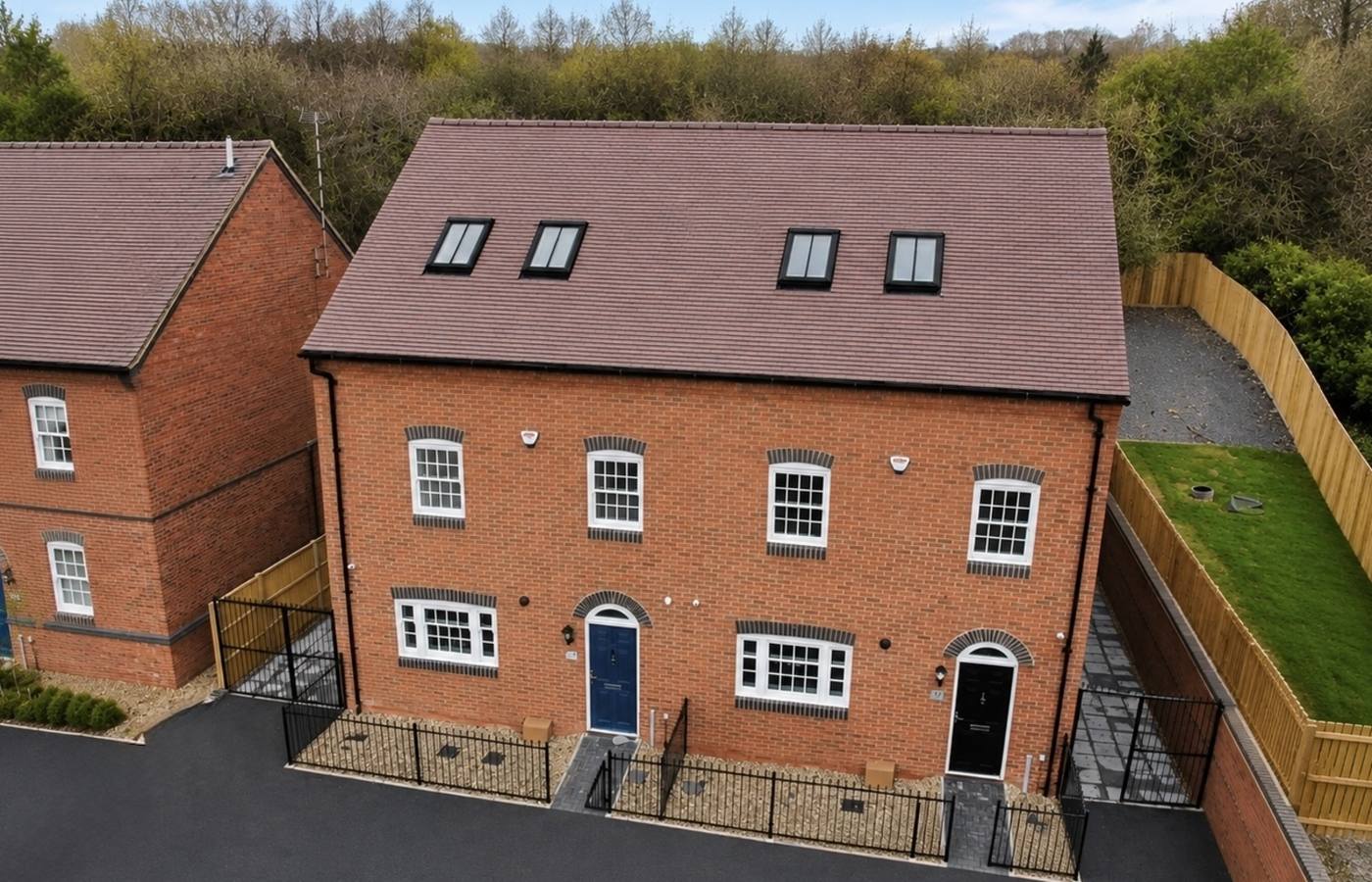 New brick-faced family home on a development