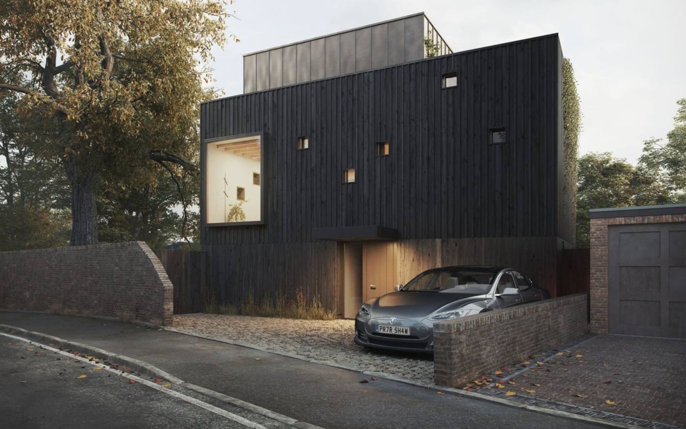 Contemporary timber-clad home
